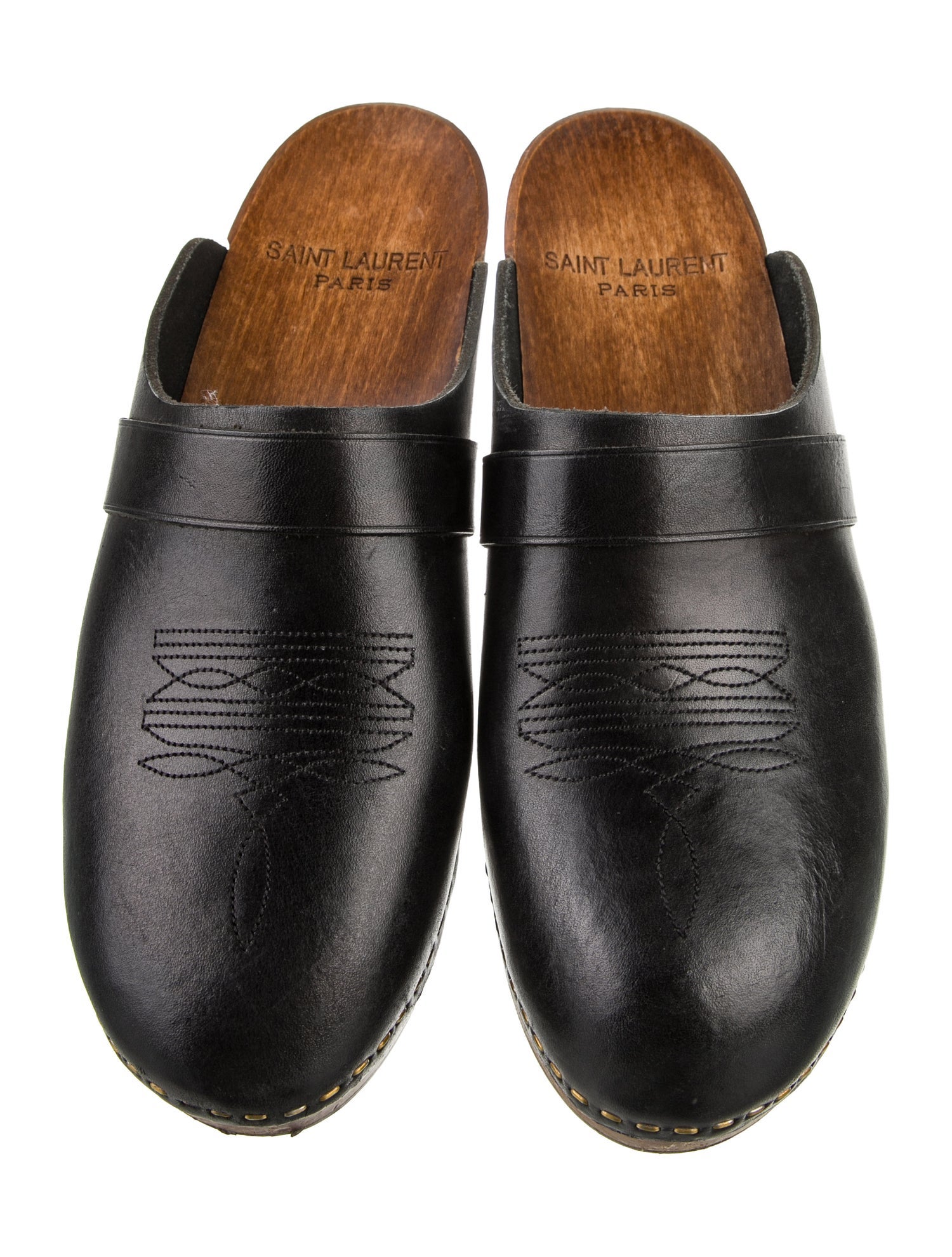 Saint Laurent Leather Mules